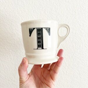 Anthropologie Monogram Initial Mug “T”